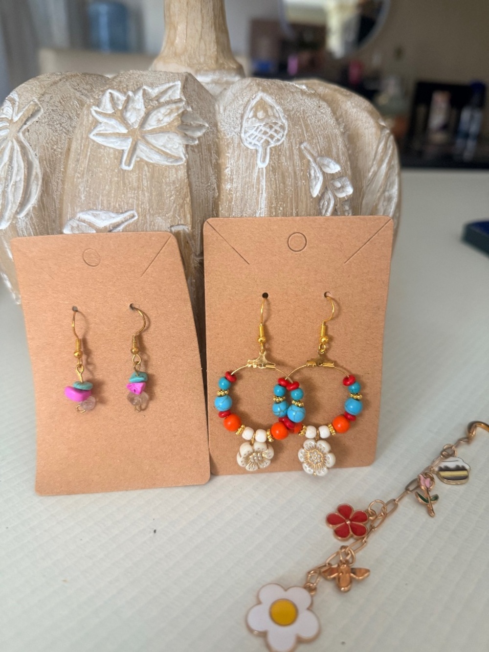 Boho Earring Bundle & charmed bookmark